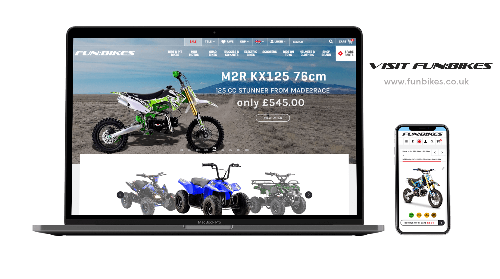 funbikes-mock Funbikes Desktop and Mobile view