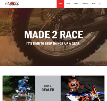 M2R Racing Screenshot of homepage